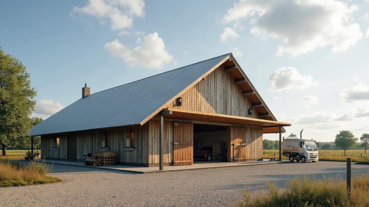 Toiture agricole à Carentan : chantier en zone humide