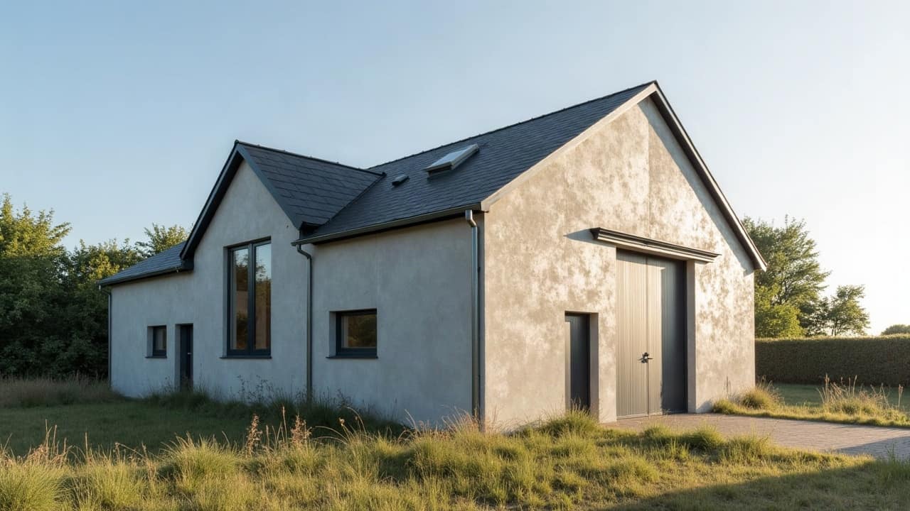 Toiture agricole à Villedieu-les-Poêles, bocage